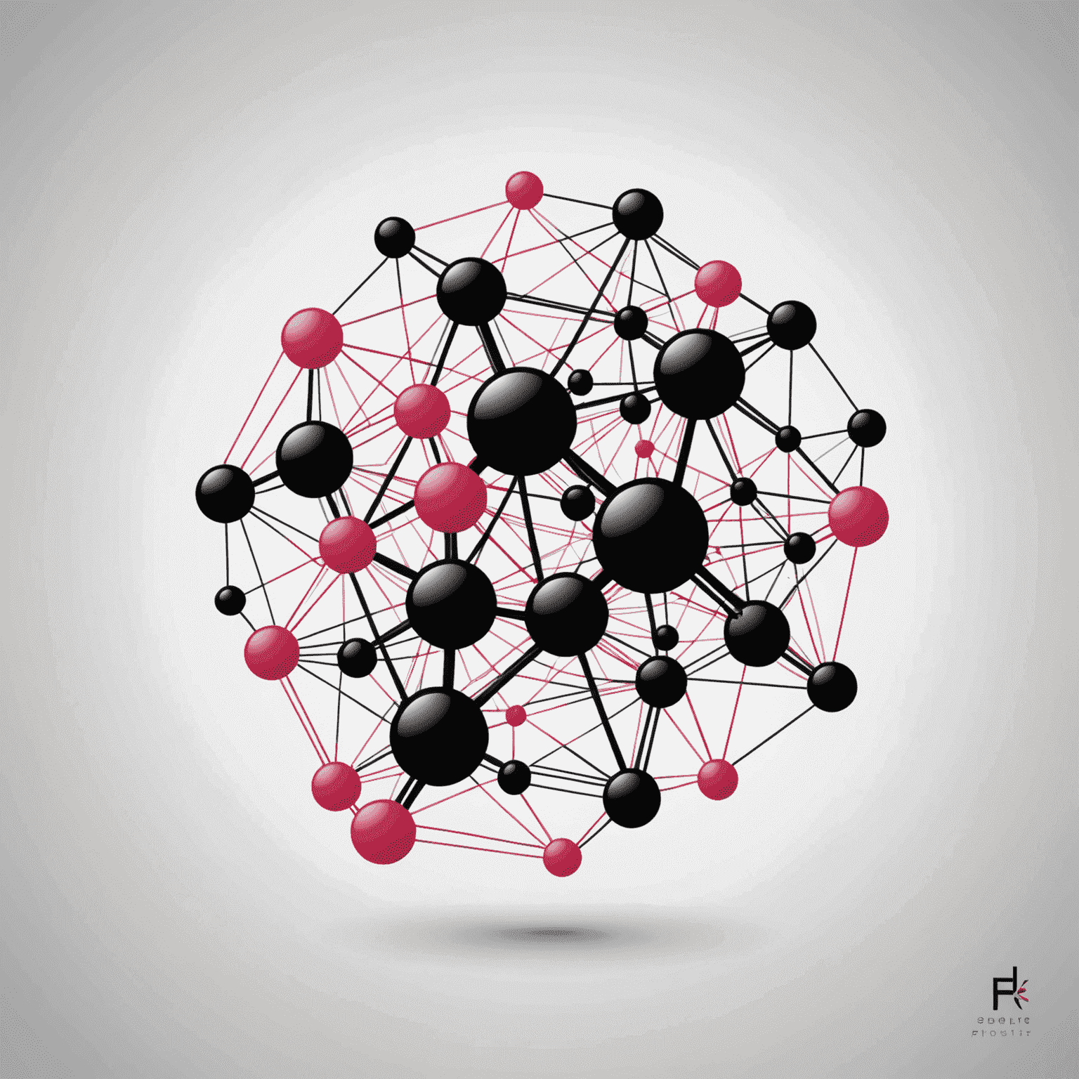 Parcticle Network logo - A modern, abstract design incorporating red, pink, black, and white elements, symbolizing a network of particles