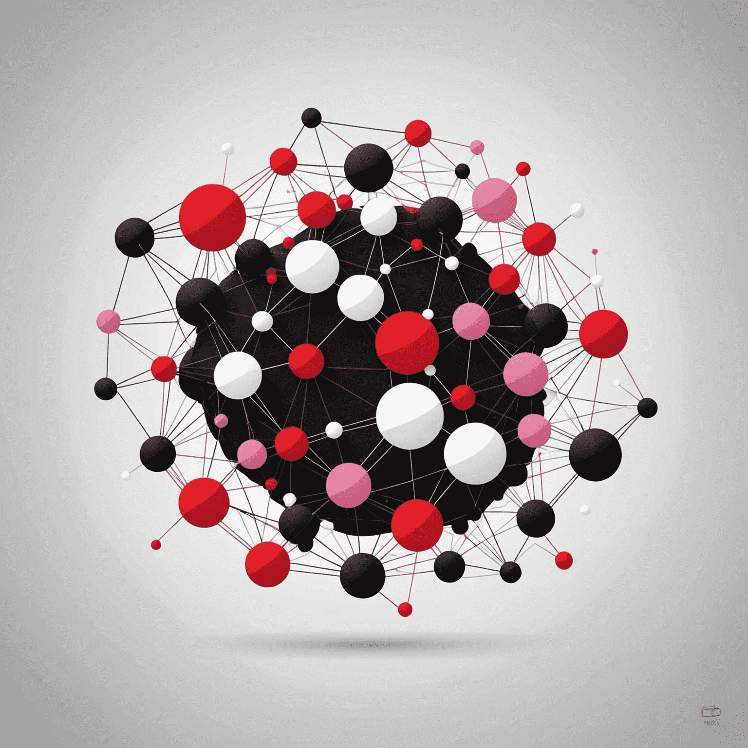 Parcticle Network logo - A modern, abstract design incorporating red, pink, black, and white elements, symbolizing a network of particles