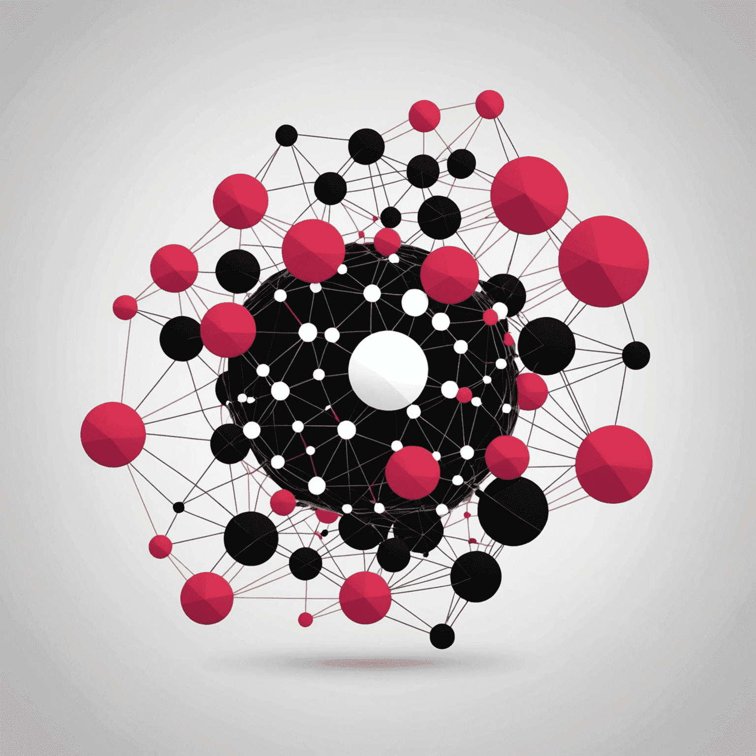 Parcticle Network logo - A modern, abstract design incorporating red, pink, black, and white elements, symbolizing a network of particles